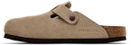 Birkenstock Boston Soft Footbed Suede Narrow 'Taupe' Lelaki & Wanita 0560773