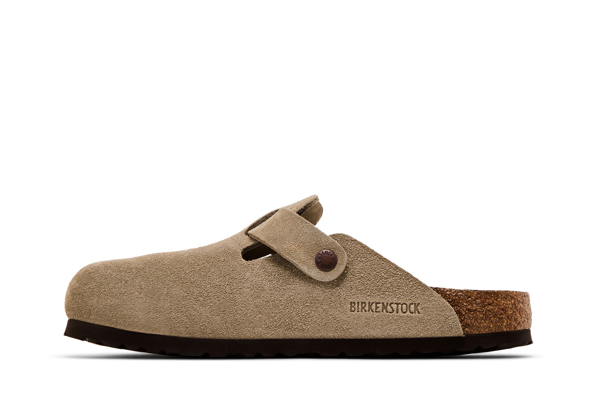 Purchase ビルケン ボストン ソフトフットベッド スエード トープ (幅狭) 0560773