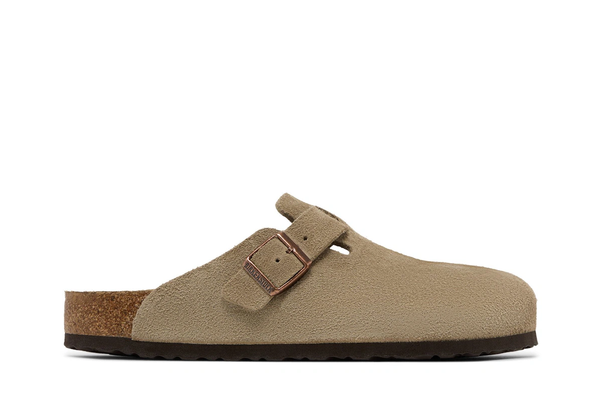 Birkenstock Boston Soft Footbed Suede Regular 'Taupe' 0560771