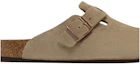 Lookbook Birkenstock Boston Soft Footbed Suede Regular 'Taupe' 0560771
