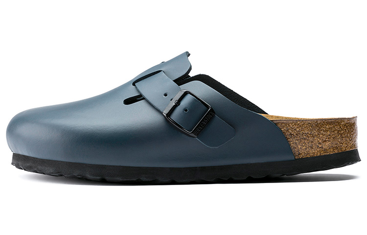 Birkenstock Boston Soft Leather Mules 'Blue' 60151