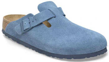 Order Birkenstock Boston Suede 'Biru Muda Narrow' 1026804