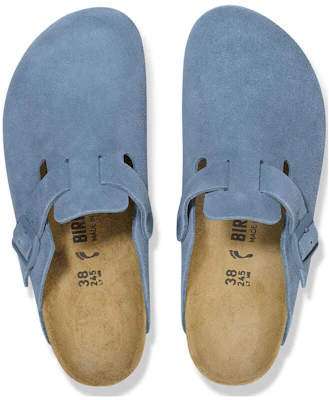 Birkenstock Boston Suede 'Biru Muda Narrow' 1026804 Shop Birkenstock Boston Suede 'Biru Muda Narrow' 1026804