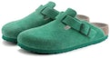 Shop Birkenstock Boston Suede Hijau Terang 1022463/1022463