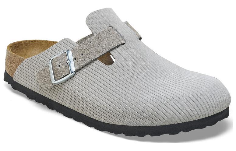 Birkenstock Boston Suede Embossed 'Corduroy Stone Coin' 圖 2