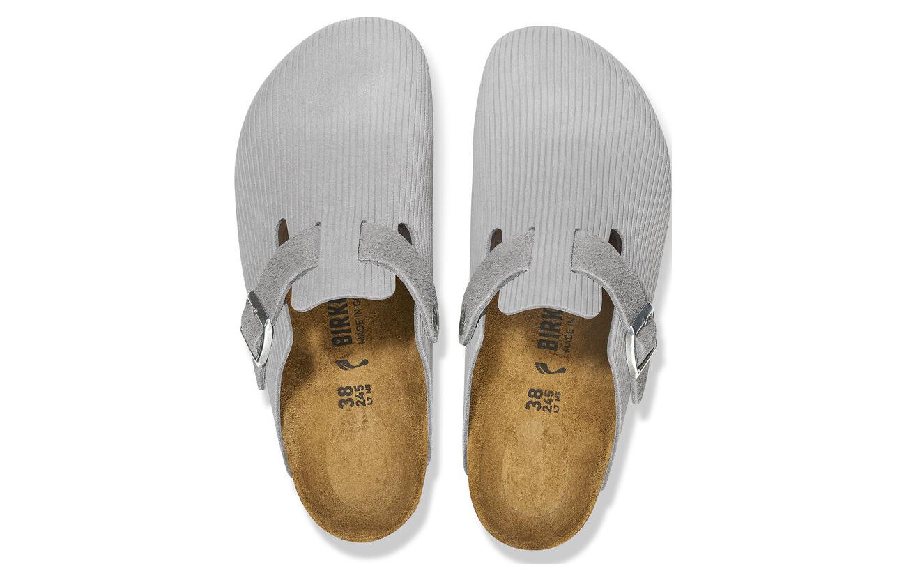 Birkenstock Boston Suede Embossed 'Corduroy Stone Coin' 圖 4