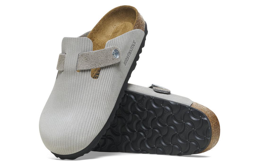 Birkenstock Boston Suede Embossed 'Corduroy Stone Coin' 圖 5