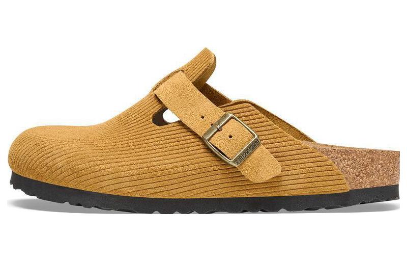 Birkenstock Boston Suede Embossed Corduroy Narrow 'Cork Brown'