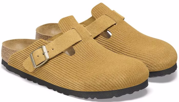 Birkenstock 麂皮 百搭柔軟舒適厚底搭扣 包頭拖鞋 男女同款 軟木棕 窄版 Lookbook Birkenstock 麂皮 百搭柔軟舒適厚底搭扣 包頭拖鞋 男女同款 軟木棕 窄版