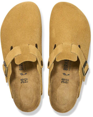 Birkenstock 麂皮 百搭柔軟舒適厚底搭扣 包頭拖鞋 男女同款 軟木棕 窄版 Shop Birkenstock 麂皮 百搭柔軟舒適厚底搭扣 包頭拖鞋 男女同款 軟木棕 窄版