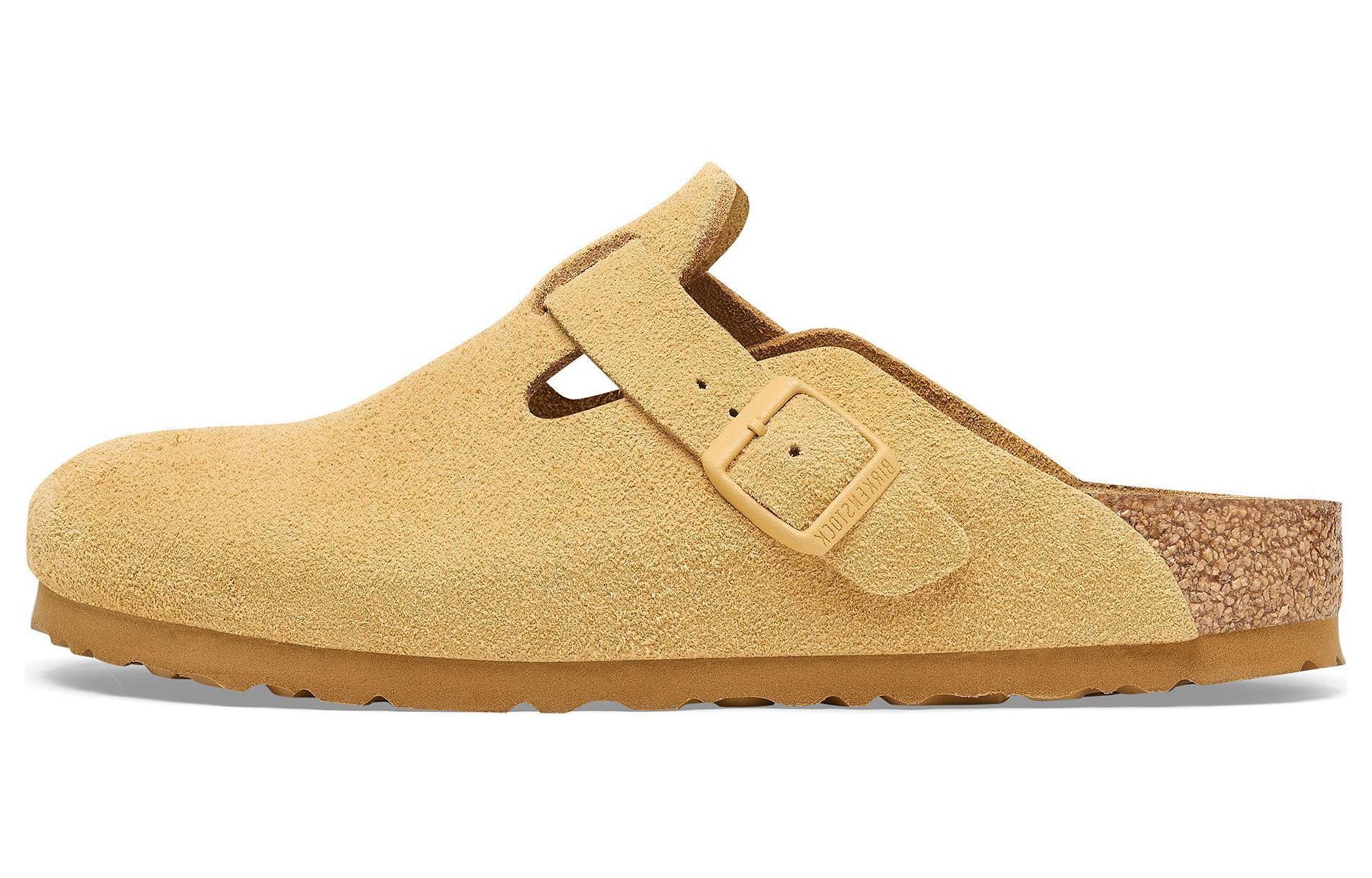 Beli Birkenstock Boston Suede Latte Cream (Cream Outsole) 1027732