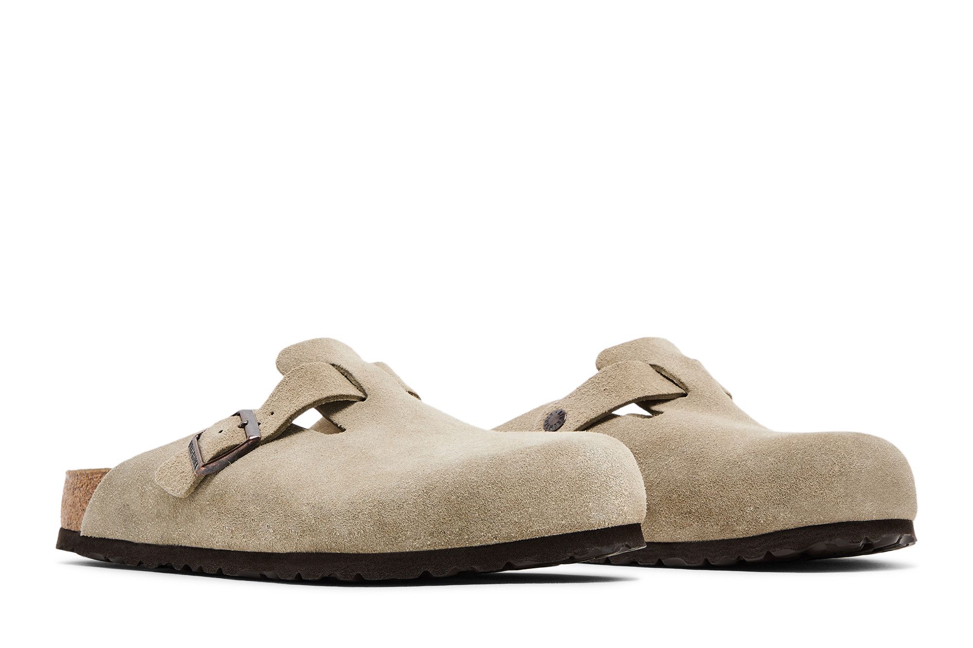 Cheap Birkenstock Boston Suede Leather 'Taupe' 0060461/0060463