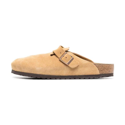 Birkenstock Boston Suede Leather Narrow Fit 1026164 'Latte Cream'