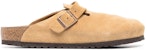 Birkenstock Boston Suede Leather Narrow Fit 1026164 'Latte Cream' Lelaki 1026181/1026164