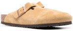 Lookbook Birkenstock Boston Suede Leather Narrow Fit 1026164 'Latte Cream' Lelaki 1026181/1026164