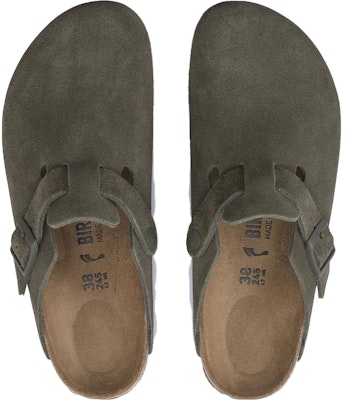 Birkenstock Boston Suede Leather Narrow Fit 'Thyme' – Kulit Suede Sempit 'Thyme' 1024714 Shop Birkenstock Boston Suede Leather Narrow Fit 'Thyme' – Kulit Suede Sempit 'Thyme' 1024714