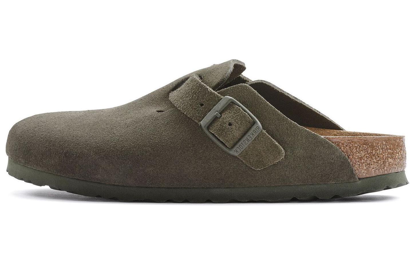 Birkenstock Boston Suede Leather Regular 'Suede Moss Green' 1024721