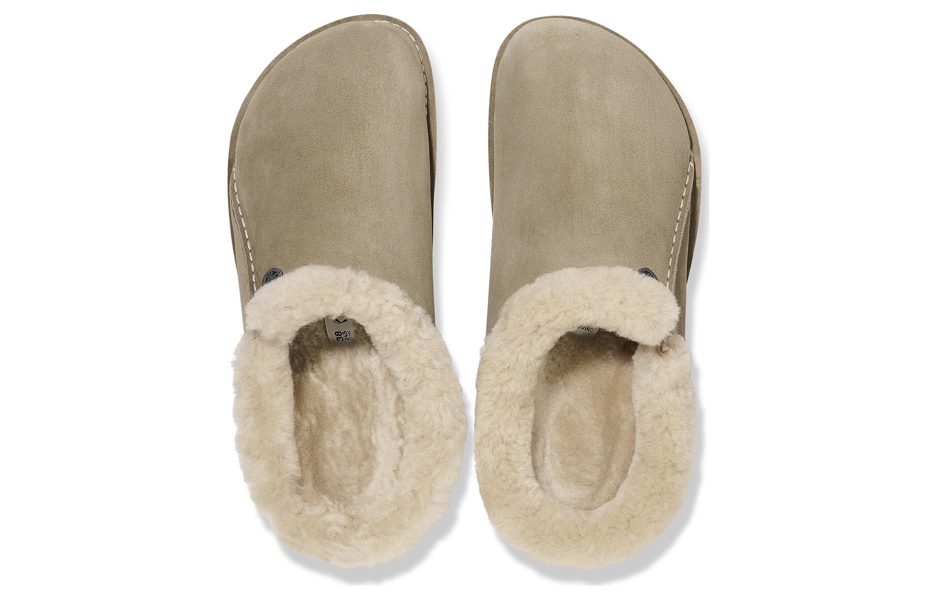 Shop Birkenstock Boston Suede Narrow 'Cozy Heather Grey' 1025147