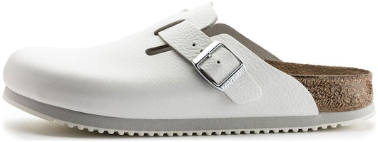 Birkenstock Boston Super Grip Leather 0060134 'White' 0060134/0060136 Birkenstock Boston Super Grip Leather 0060134 'White' 0060134/0060136