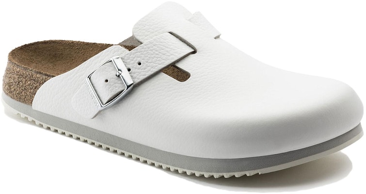 Birkenstock Boston Super Grip Leather 0060134 'White' 0060134/0060136 Order Birkenstock Boston Super Grip Leather 0060134 'White' 0060134/0060136