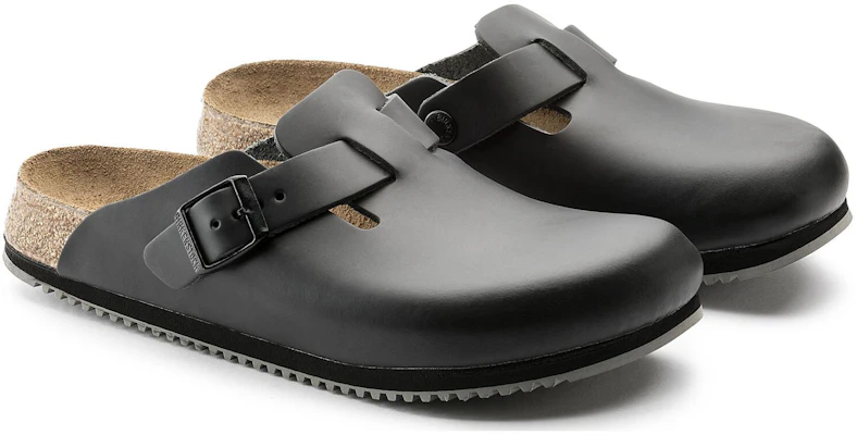 Birkenstock 皮革 簡約舒適搭扣 包頭拖鞋 男女同款 黑色 Shop Birkenstock 皮革 簡約舒適搭扣 包頭拖鞋 男女同款 黑色