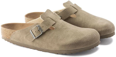 Shop Birkenstock Boston Synthétique ''Gris Taupe Poussière du Désert'' 1023196