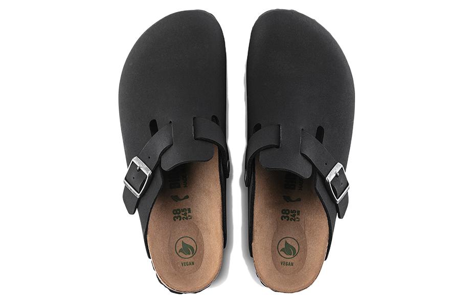 Shop Birkenstock Boston Vegano Birkibuc Negro 1020550/1020497