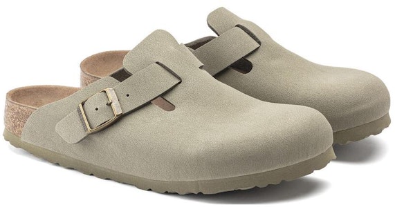 Birkenstock Boston Vegan Birkibuc Khaki Lelaki & Wanita 1020506/1020541 Lookbook Birkenstock Boston Vegan Birkibuc Khaki Lelaki & Wanita 1020506/1020541