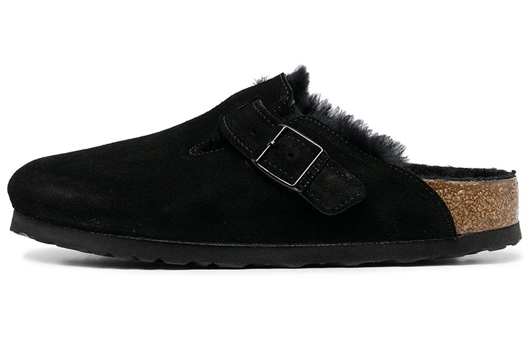 Birkenstock Boston Wool 'Black Leather' 259883BOSTONBLK