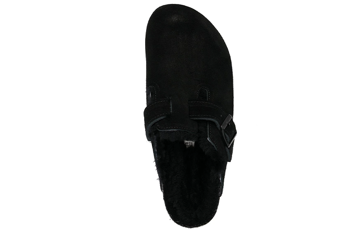 Shop Birkenstock Boston Wool 'Cuero Negro' 259883BOSTONBLK