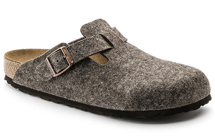 Shop Birkenstock Boston Wolvilt ''Cacao'' 0160581
