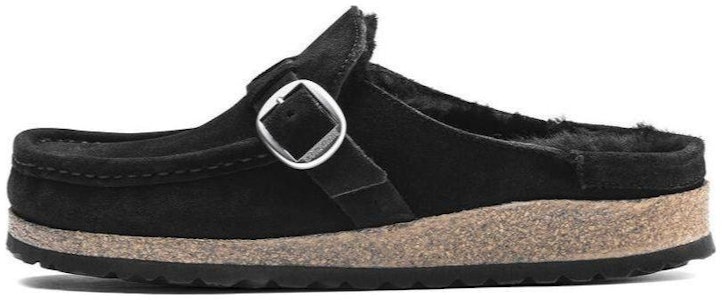 Birkenstock Buckley Shearling Kulit Suede Fit Sempit Sandal 'Hitam' 1018126 Buy Birkenstock Buckley Shearling Kulit Suede Fit Sempit Sandal 'Hitam' 1018126