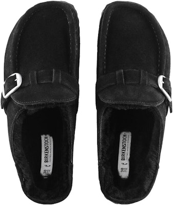 Birkenstock Buckley Shearling Suede Leather Narrow Fit Sandals 'Black' 1018126 Shop Birkenstock Buckley Shearling Suede Leather Narrow Fit Sandals 'Black' 1018126
