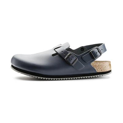 Birkenstock CMFT Leather Round Toe Buckle Sandals 'Blue Narrow Edition'