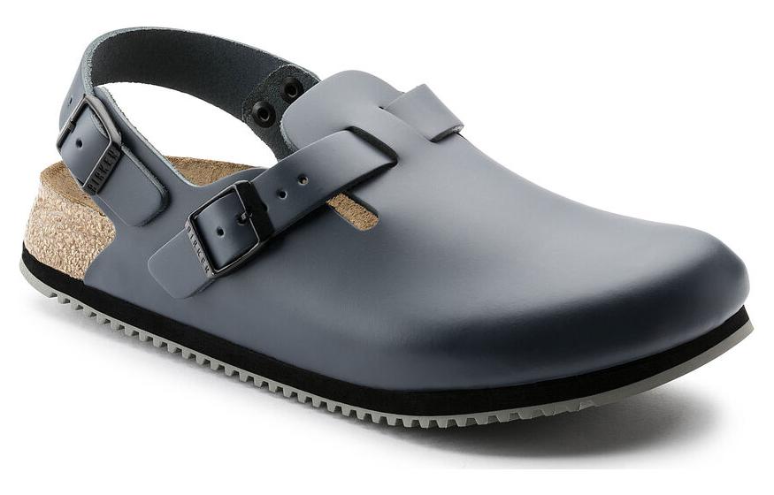 Order Birkenstock Comfort Leather Round Toe Buckle Sandals 'Blue Narrow Edition' 0061156
