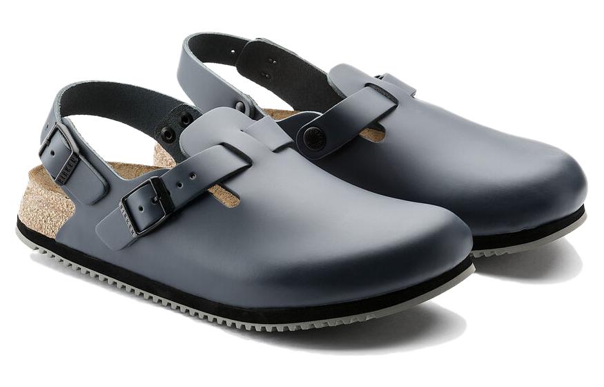 Lookbook Birkenstock Comfort Leather Round Toe Buckle Sandals 'Blue Narrow Edition' 0061156