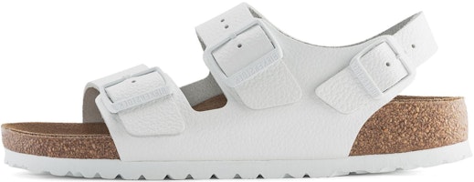 Birkenstock Comfort Leather Round Toe Sandals 'Classic Buckle White' 1024988 Birkenstock Comfort Leather Round Toe Sandals 'Classic Buckle White' 1024988