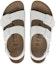 Shop Sandal Hujung Bulat Kulit Comfort Birkenstock 'Classic Buckle White' 1024988
