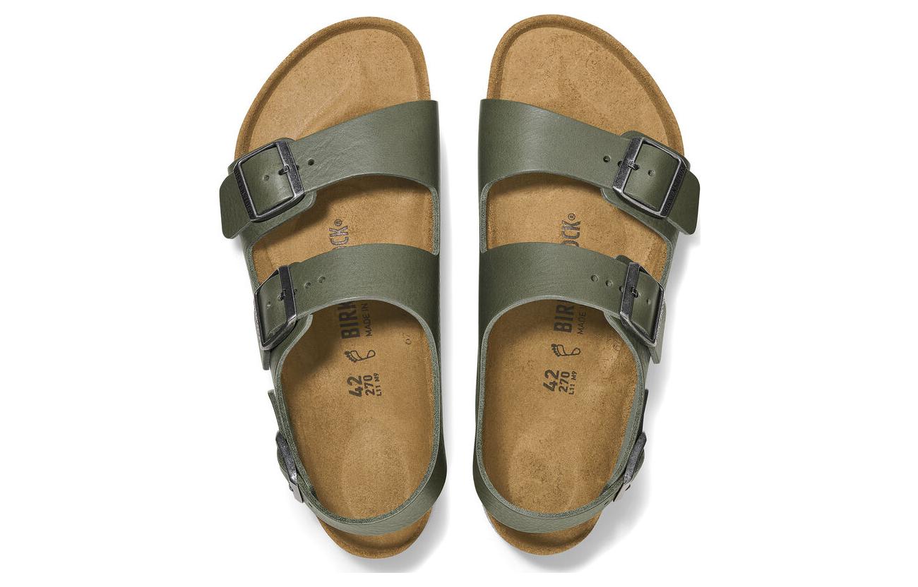 Birkenstock CMFT Leather Round Toe Sandals 'Dark Green Buckle' 圖 4