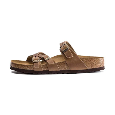 Birkenstock Franca Oiled Leather Narrow Fit Sandals 'Tobacco Brown'