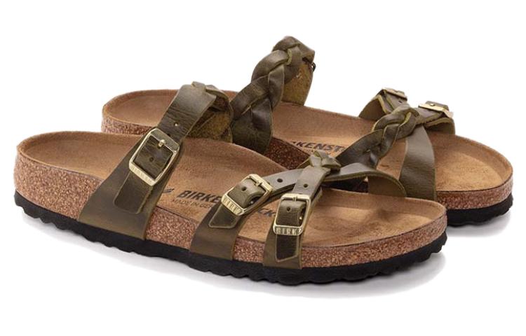 Lookbook Sandalias Birkenstock Franca Cuero Aceitado Talla Estrecha 'Verde Oliva' 1024059