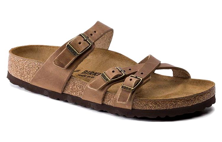 Order Birkenstock Franca Oiled Leather Sandal 'Tobacco Brown' 1015930