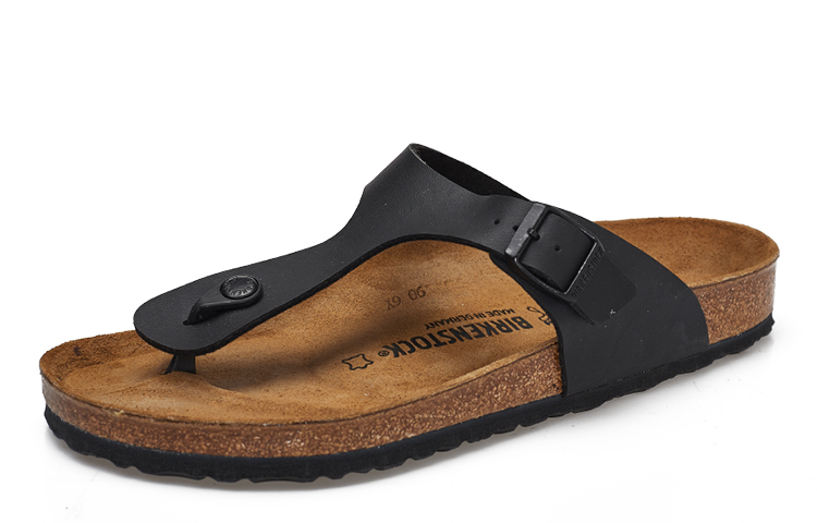 Lookbook Birkenstock 軟木牛皮潮流時尚平底涼拖鞋 男女同款 黑色