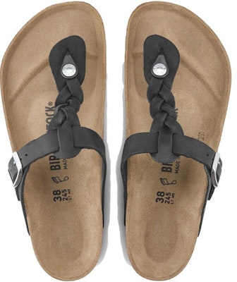 Birkenstock Gizeh Braided Oiled Leather 'Black' 1021349 Order Birkenstock Gizeh Braided Oiled Leather 'Black' 1021349