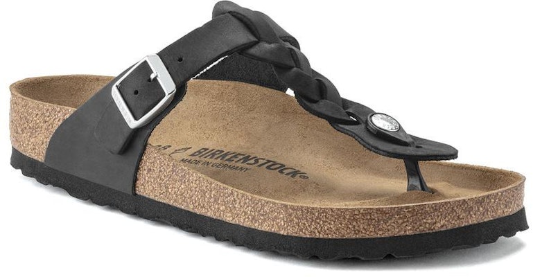 Birkenstock Gizeh Braided Oiled Leather 'Black' 1021349 Lookbook Birkenstock Gizeh Braided Oiled Leather 'Black' 1021349