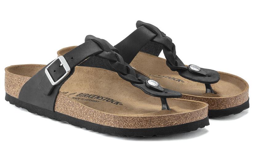 Shop Birkenstock Gizeh Negro Aceitado 1021349