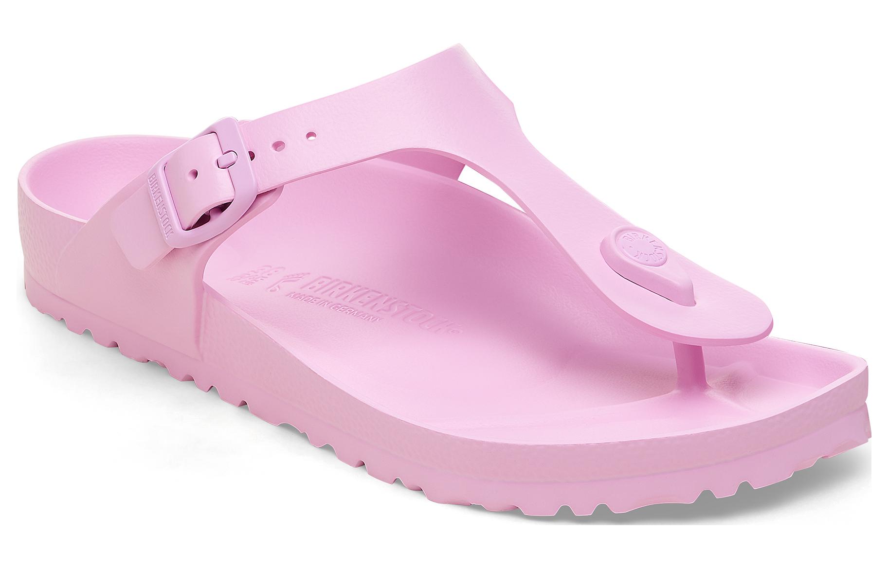Order Birkenstock EVA 舒適圓頭百搭軟底黏扣 人字拖鞋 男女款 粉紅色
