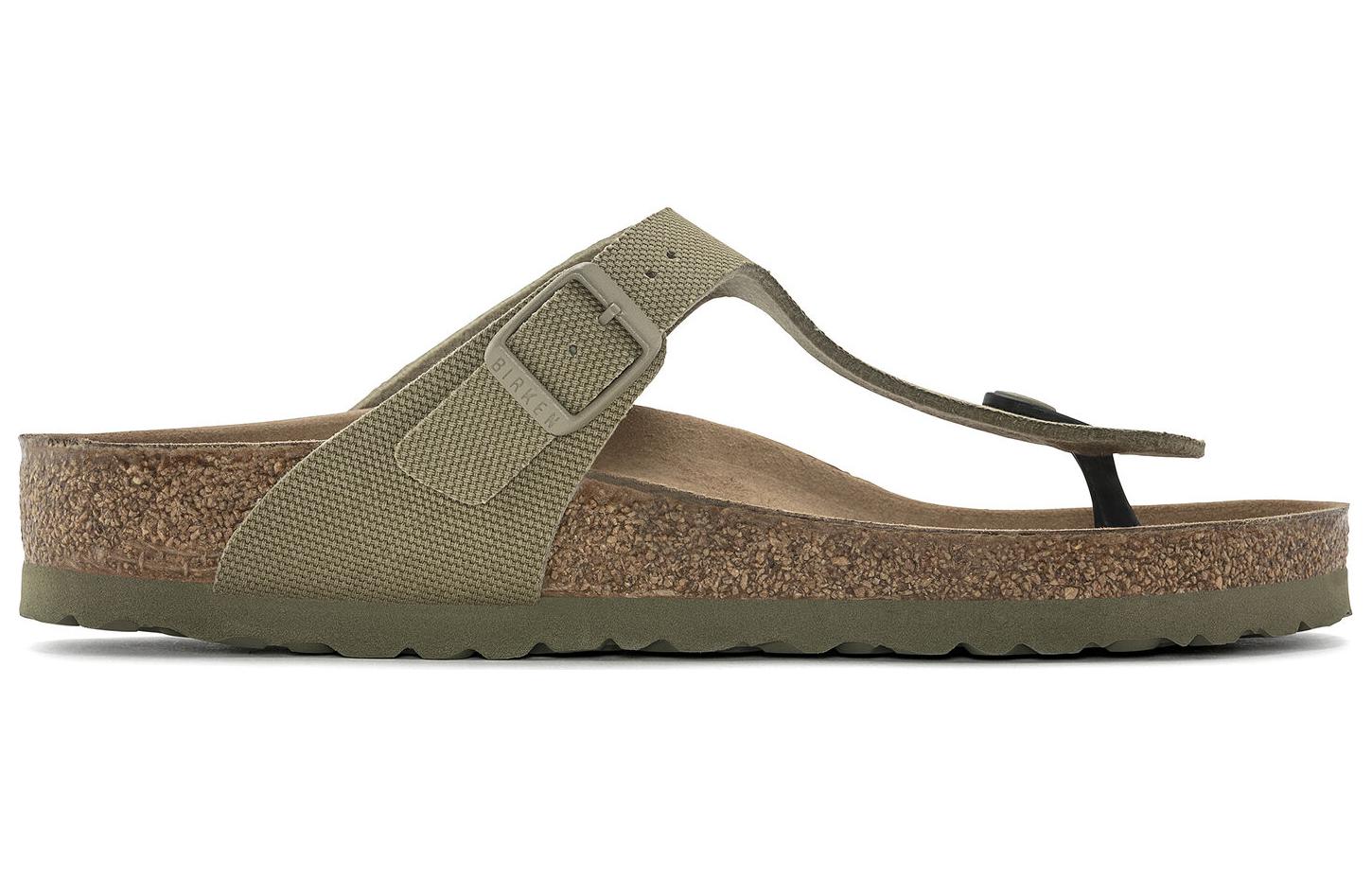 Birkenstock Gizeh Vegan Textile Sandals 'Faded Khaki' 圖 2