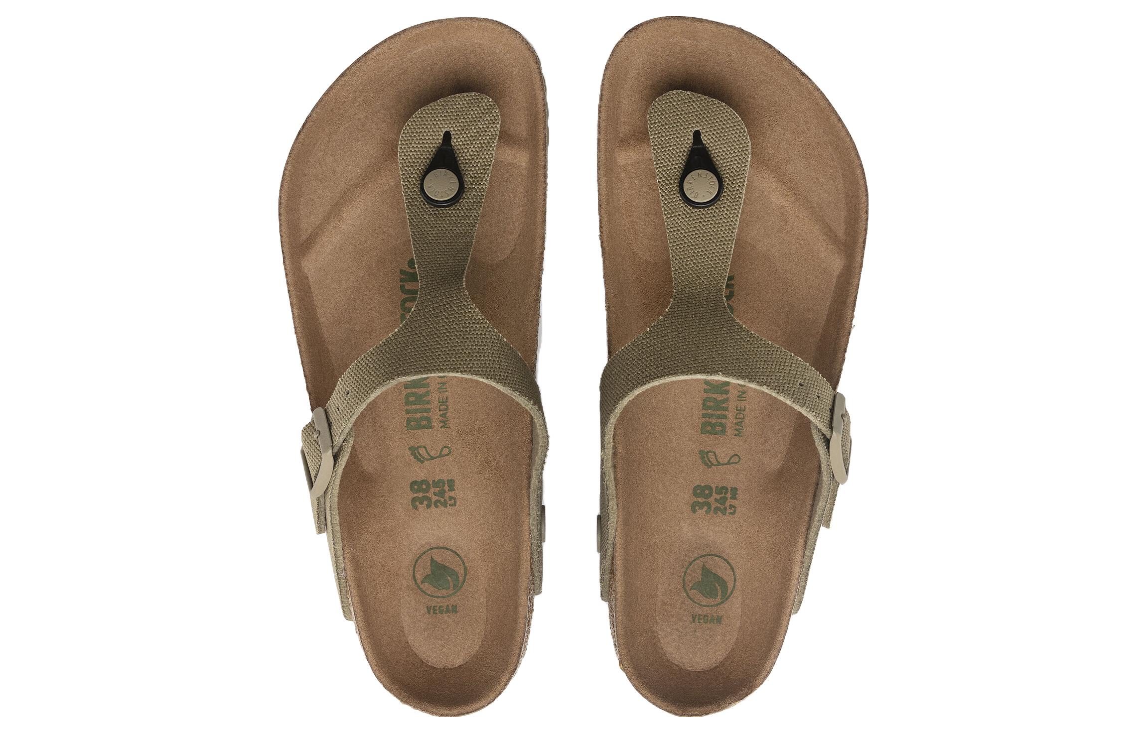 Birkenstock Gizeh Vegan Textile Sandals 'Faded Khaki' 圖 4