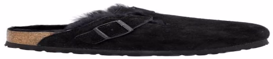 Birkenstock Gucci Boston Shearling Slippers 'Black' 259883SFB Birkenstock Gucci Boston Shearling Slippers 'Black' 259883SFB